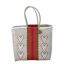 Load image into Gallery viewer, Large Tote - Gold Hearts - Pink - Orange - Gold