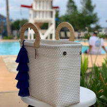 Load image into Gallery viewer, Wooden Handle Tote - Paloma