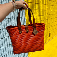 Load image into Gallery viewer, Leather Handles Tote - Orange