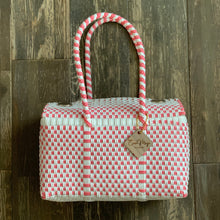 Load image into Gallery viewer, Mini Duffel - White + Coral