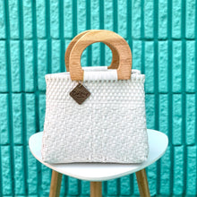 Load image into Gallery viewer, Round Wooden Handle Tote MINI - Paloma