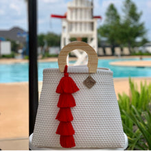 Load image into Gallery viewer, Wooden Handle Tote - Paloma