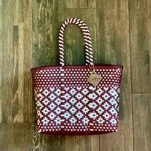 Load image into Gallery viewer, Mini Tote - Maroon + White