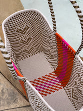 Load image into Gallery viewer, Large Tote - Gold Hearts - Pink - Orange