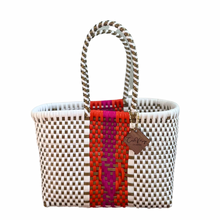 Load image into Gallery viewer, Mini Tote - Gold - Pink - Orange Hearts
