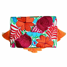Load image into Gallery viewer, Embroidered Clutch - Luxe Tassels - Naranja Dulce
