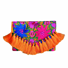 Load image into Gallery viewer, Embroidered Clutch - Luxe Tassels - Corazón de Melón
