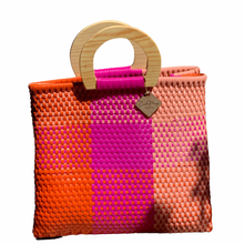 Load image into Gallery viewer, Wooden Handle Tote - Paraiso
