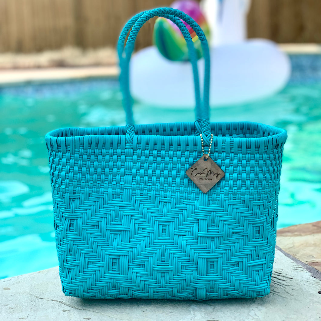 Mini Tote - Aqua