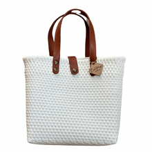 Load image into Gallery viewer, Leather Handles Tote - White
