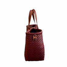 Load image into Gallery viewer, Leather Handles Tote - Maroon
