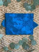 Load image into Gallery viewer, Embroidered Envelope Clutch with Tassels - Sapphire
