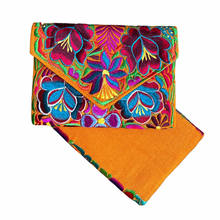 Load image into Gallery viewer, Embroidered Clutch - Multicolor Luxe Thread - MARIGOLD
