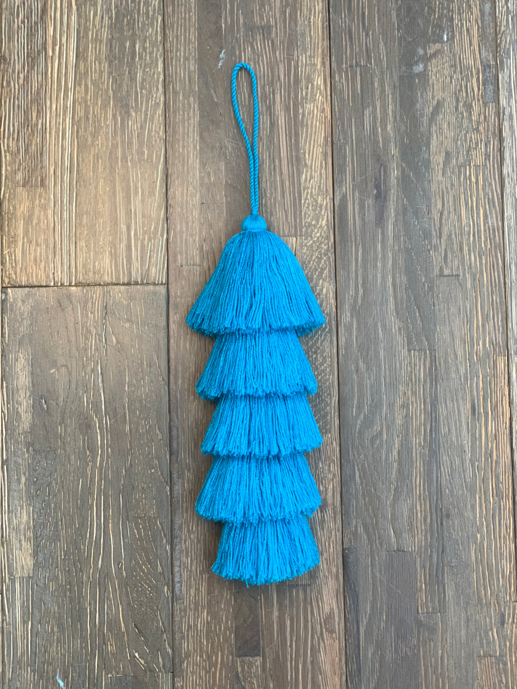 5 Tier Tassel - Deep Sky Blue